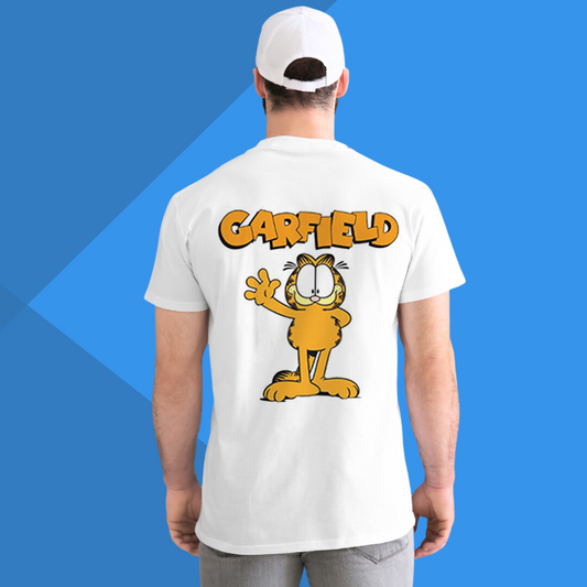 Garfield Printed Men's White T-Shirt - T-Shirt for Garfield Lover's
