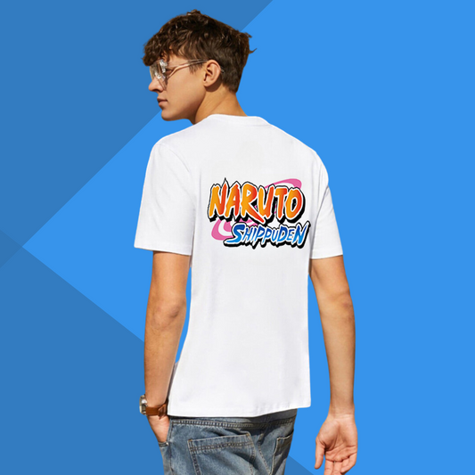 Naruto Printed Men's White T-Shirt - Anime T-Shirt for Men's